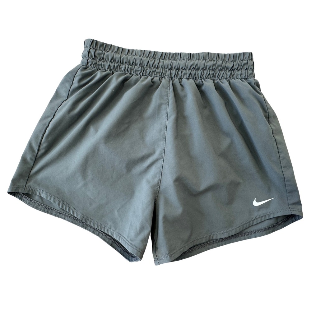 Nike Kids Dri-FIT Running Shorts Gray Elastic Waist Mesh Liner Size Medium
